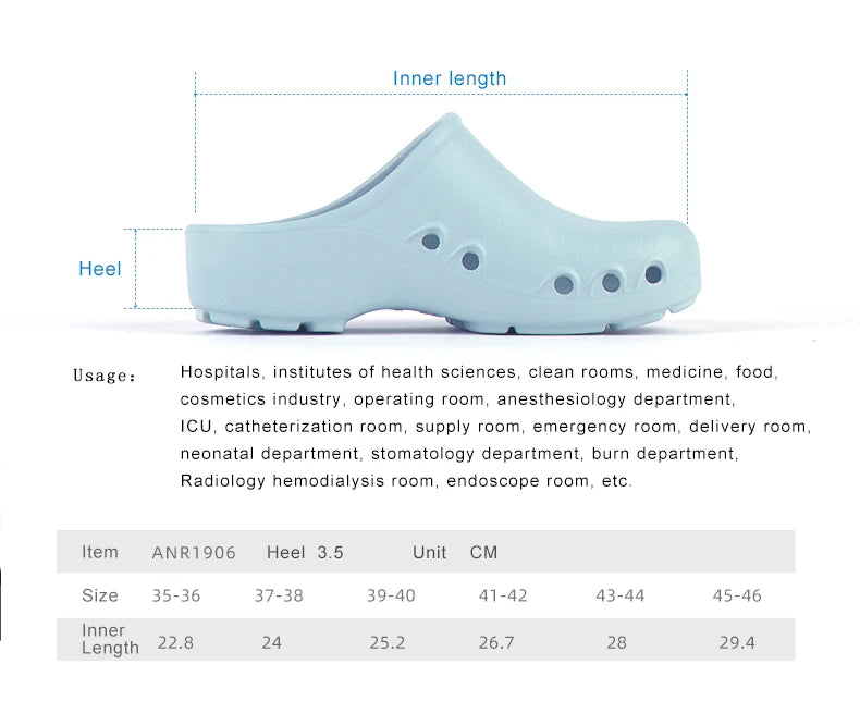 Soft Doctors Nurses Shoes EVA Anti-slip Clogs Operating Room Lab Slippers Chef Work Flat flip flop Suitable for Long Standing