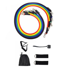 LOOGDEEL 11PCS/Set Resistance Bands Pedal Excercise Body Training Workout Women Men Fitness Yoga Pull Rope Exercises Latex Tubes