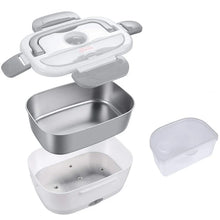 Electric Heated Lunch Box Stainless Steel Outdoor Portable Car Office Food Heating Warmer Container 12V 24V 110V 220V EU US Plug