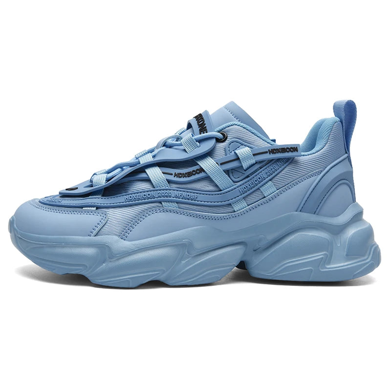 High Quality Breathable Damping Sports Shoes for Men Thick Sole Chunky Sneakers Platform Soft for Summer Walking Running