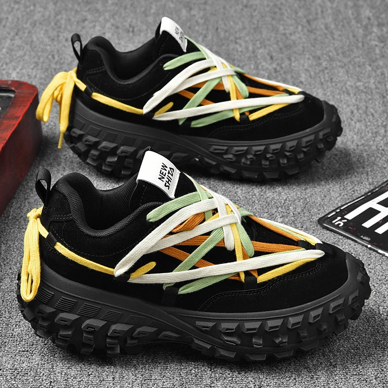 Drop-shipping Branded Sneakers Lug Tire Sole Luxury Designer Sneakers Men Women Casual Walking Style Shoes