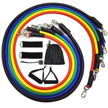 LOOGDEEL 11PCS/Set Resistance Bands Pedal Excercise Body Training Workout Women Men Fitness Yoga Pull Rope Exercises Latex Tubes