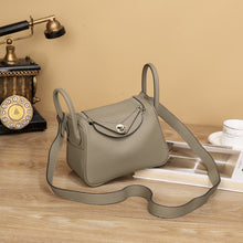 Lindi Bag Women's Genuine Leather Doctor Bag Mini Popular Niche Texturized TOGO Top Layer Cowhide Women's Bag Shoulder Crossbody Bag
