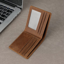 Top Layer Cowhide Crazy Horse Leather Wallet Amazon RFID Anti-theft Brush Men's Short Money Clip Cross-border Leather Wallet for Men