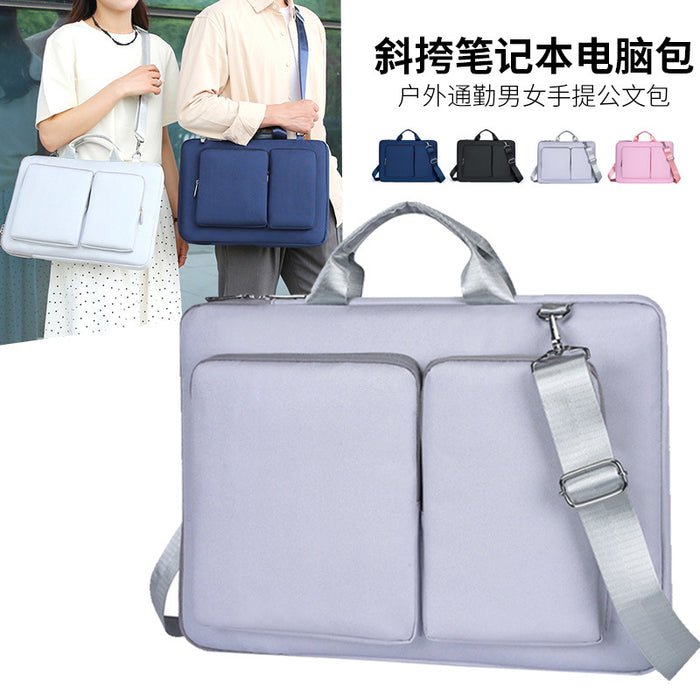 Large Capacity Crossbody Laptop Bag Multi-compartment Business Sleeve Bag Outdoor Commuter Men's and Women's Portable Briefcase