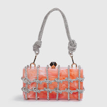 Cross-Border Spring and Summer Acrylic Transparent Storage Box Banquet Hand-Woven Rope Small Square Bag Armpit Handbag