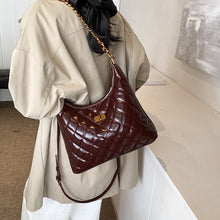 Cross-Border Quilted Saddle Bag, Autumn and Winter New Shoulder Bag, Fashionable Armpit Bag, Work Clothing Versatile Crossbody Bag