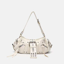 European and American Fashion Personality in Rivet Tassel Spicy Girl Motorcycle Retro Versatile Commuter Underarm Handbag Shoulder Crossbody Bag