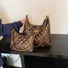 Cross-Border Quilted Saddle Bag, Autumn and Winter New Shoulder Bag, Fashionable Armpit Bag, Work Clothing Versatile Crossbody Bag