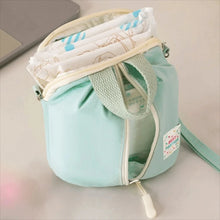 Petit sac de rangement portable pour serviettes hygiéniques, trousse de toilette et de maquillage style macaron, organisateur polyvalent