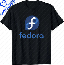 Linux Fedora T-Shirt White Tagline & Logo Open Source Os Tee T-Shirt Unisex Summer Streetwear Tops Mens Clothing Ropa Hombre