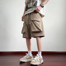 Summer High Street Bermuda Purple Cargo Shorts for Men Multi-pocket Sports Short Pants Casual Breathable Y2K Streetwear Shorts