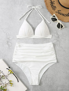 Triangle Bikinis 2026 Women Push Up Swimsuit Solid Sexy High Waist Swimwear Female Swimming Bathing Suit Summer Beachwear