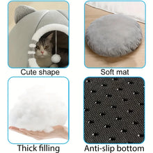 Deep Sleeping Cat Bed Cave Nest With Soft Mat Bed For Cats Pet Products  Bag Sofa Pet  House Dog Basket Tent Bearded  Cama Para