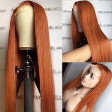 Ginger Orange Honey Blonde Lace Front Wig 13x4x1 Synthetic