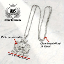 Custom Company Club Logo Necklace Custom Men's 304L Stainless Steel Necklace Employee Member High-end Powerful Gift Anti Allergy