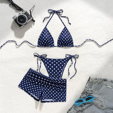 3Pcs/Set Fashion Summer Dot Bikinis Set Casual Beachwear Women Swimsuit Elegant Swimwear Beach