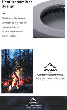 Outdoor Camping Pot 1.3L 2.3L Cookware Outdoor Cooking Kettle Set Heat Cooker Travel Tableware Tourist Kitchen Utensil Equipment