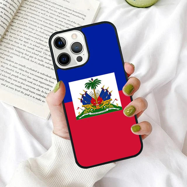 Haiti Haitian Flag Phone Case for iPhone 17 Air 16 PRO MAX 15 14 PLUS 11 12 13 Back Cover Fundas Shell