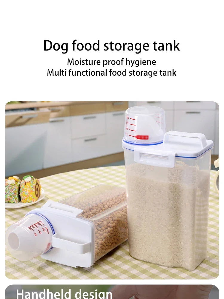Premium Airtight Pet Food Storage Container, Large Capacity & Easy Clean, Durable Stylish Design for Dogs & Cats