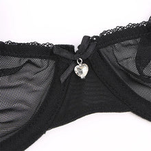 Women's Mesh Bra Underwire Unlined Ultra-thin Brassiere Breathable Fabric Underwear Plus Size