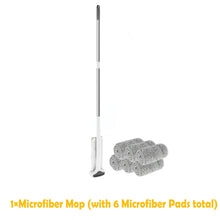 Squeeze Mop Hand-Free Wash Lazy 360° Mops with Reusable Microfiber Pads for Flat Mop To Clean Under Long Bed Home Cleaning Tools