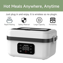 Quick Heating Cordless Electric Lunch Box,Rechargeable Self-Heating Food Warmer With 16000Mah Battery,For Work/Travel/Car/Office
