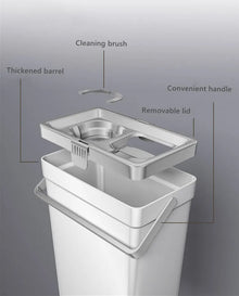 Swivel Mop With Bucket & Draine Sponge Free Hand Wash Lazy Squeeze Wringer Rubber Cotton Head  Household Cleaning