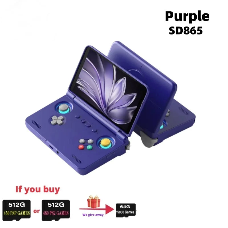 Retroid Pocket Flip 2 Retro Handheld Game Console 5.5Inch AMOLED Touch Screen SD865 Android13 Video Game Console 8G+128G PS2 PSP