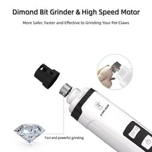 New Electric Dog Nail Clippers Rechargeable USB Charging LED Light Quiet Cat Nail Grinders Pet Paws Nail Grooming Supplies