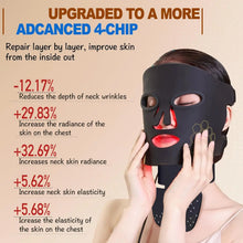 Red Light Therapy for Face and Neck, Rechargeable Infrared Mask, 850nm Near-Infrared, 4 Modes, Anti-Aging Face and Neck Treatmen