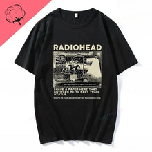 T-shirt Radiohead Homme Vintage Classique Tees Tournée Nord-Américaine Rock Garçon t-shirt femme Camisetas Hombre Hip Hop Street décontracté Haut
