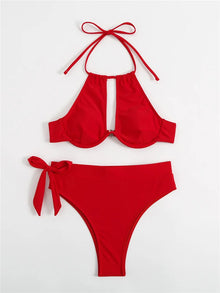 Push Up Underwire Padded Swimwear Women High Waist Bikini  Mujer Banador Badpak Dames Maio Biquinis Maillot Femme