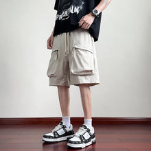 Summer High Street Bermuda Purple Cargo Shorts for Men Multi-pocket Sports Short Pants Casual Breathable Y2K Streetwear Shorts