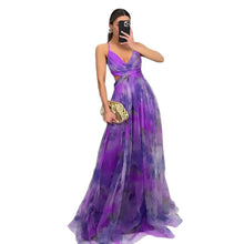 Sexy Strapl Evening Dr Casual Par Holiday Long Skirt with Print High Waist No Sve Summer Women's Dr