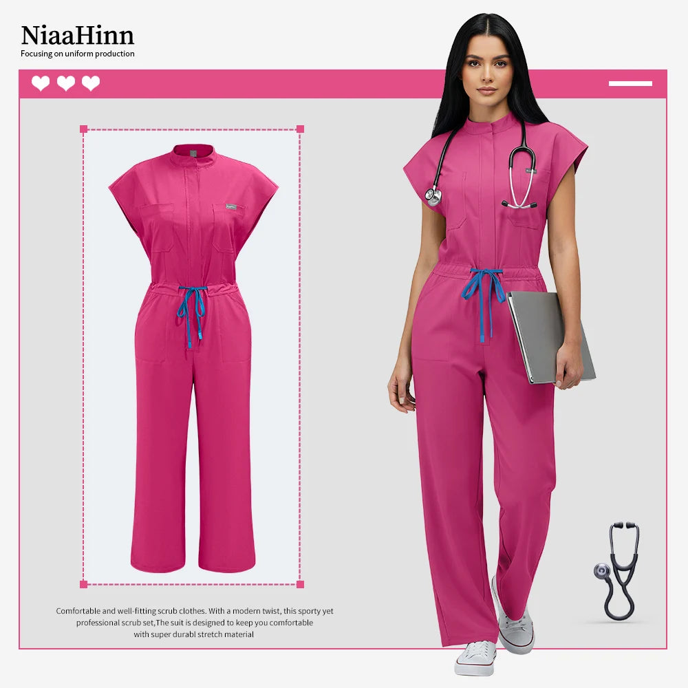 High Quality One-Piece Jumpsuits Surgery Gowns Nurses Accessories Pet Grooming Spa Work Uniforms Dental Hospital Doctor Clothing