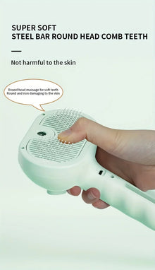 Pet Spray Hair Comb Professional Electric Hair Straightener Comb Brush For Cat Pet Massage Comb Steam Brush For Hair Care