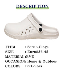 Non-slip Doctor Work Shoes Step-in Medical Clogs Premium Operating Room Shoes EVA Hospital Scrub Clogs Soft Dentist Vet Slippers