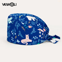 Cartoon Dinosaur series printed hospital surgical cap Reusable Hats  Protection Anti-dust Caps Breathable Caps Cover