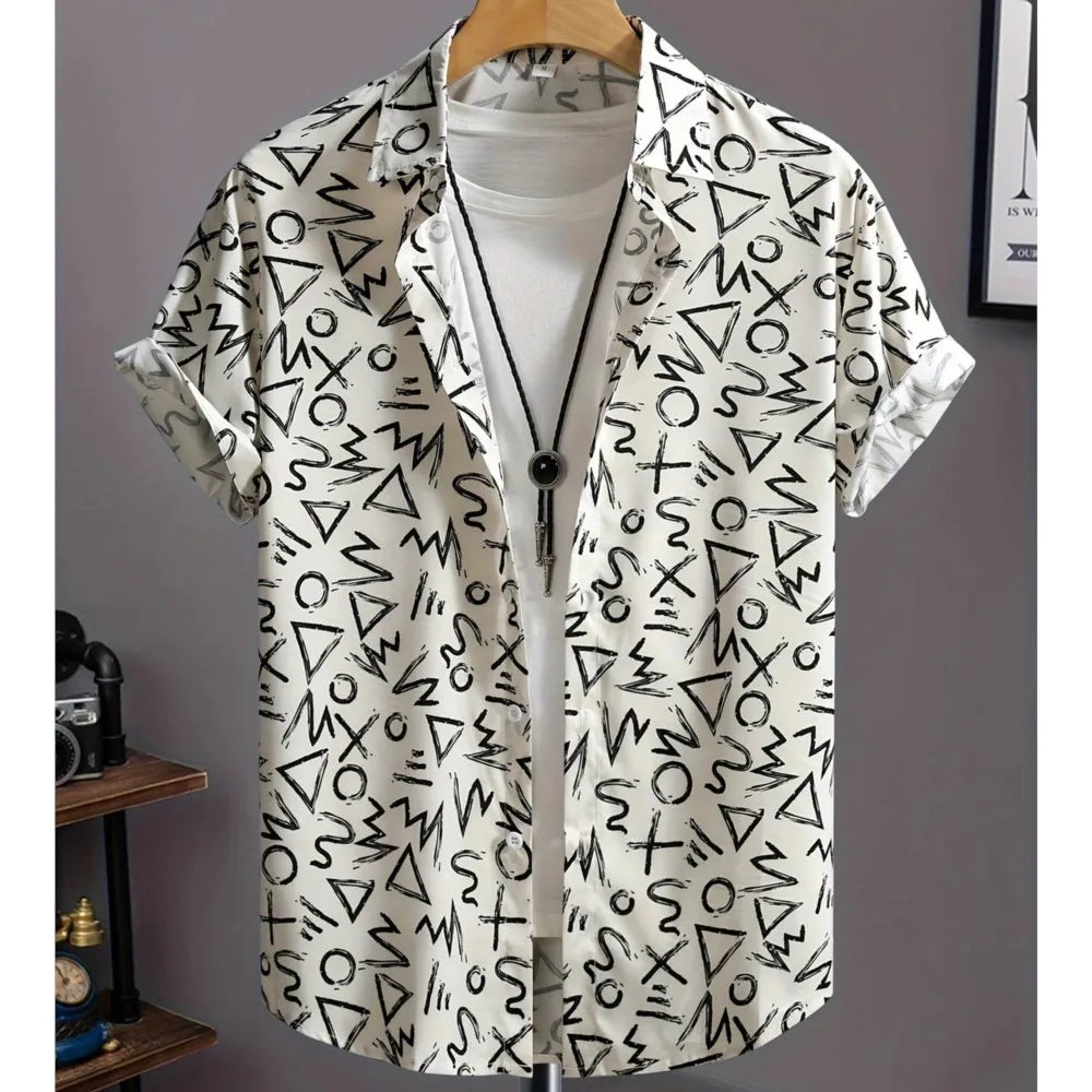 2026 Casual Men's Shirts Shirts For Man Loose Menswear Clothing All-match Printed Short Sleeves Holiday Vacation Daily Beachwear