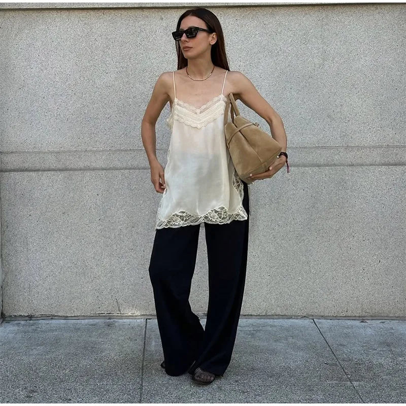 Women Solid Cloak Long Dresses Fashion Stand Neck Lace Sleeveless Ruffle Irregular Hem Dress 2025 New Summer Street Lady Gown