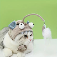 Adjustable Interactive Cat Headwear Toy - Pet Teaser Toy for Hours of Fun, Cat Cosplay Accessory