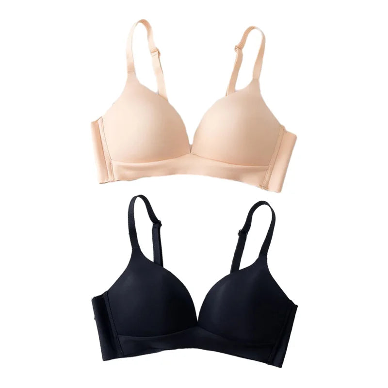 FallSweet 2PCS/set Seamless Push Up Bra for Women Wireless Bralette 3/4 Cup Soft Comfortable Underwear Sexy Female Lingerie