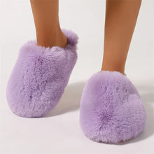 Winter Warm Fluffy Clogs Slippers Women Eva Fashion Fur Slippers For Woman Non Slip Home Slides Soft Faux Fur Fuzzy Slippers