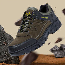 Outdoor Climbing Shoes Men's Trendy Flat Work Shoes Casual Sports Style New Model Comfortable Warmth Synthetic Leather Upgraded