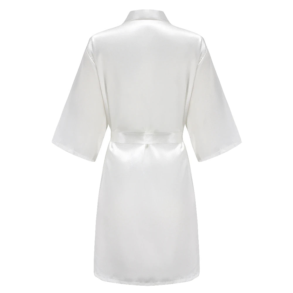 Satin Silk Robes Plus Size Wedding Bathrobe Bride Bridesmaid Mother Maid of Honor Gown Women Clothing Sleepwear Sage Green