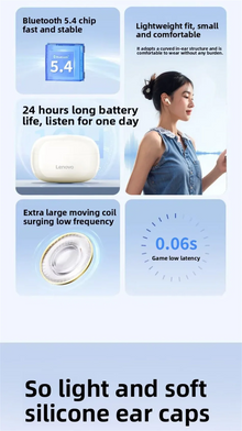 Lenovo TA210 Bluetooth Wireless Headphones Built In Microphone Charging Port Noise Isolating Comfortable Over Ear Headset C New