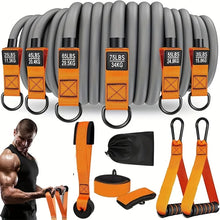Resistance Strap with Handle: Used for Muscle Training, Strength Building, Body Shaping, Yoga, Home Fitness Equipment - Natural