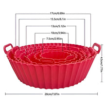Air Fryer Silicone Tray Baking Mat Fried Basket Liner Pot Holder Grill Pan Replacement Bakeware Pizza Pan for Healthy Cooking