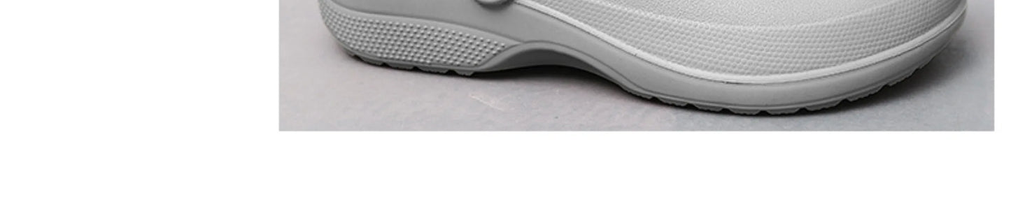 Summer Anti-Slip Slip-On Nurse Shoes Operating Room Slippers Headed Clogs Laboratory Cool Sandals Flat Heel Easy to Wear